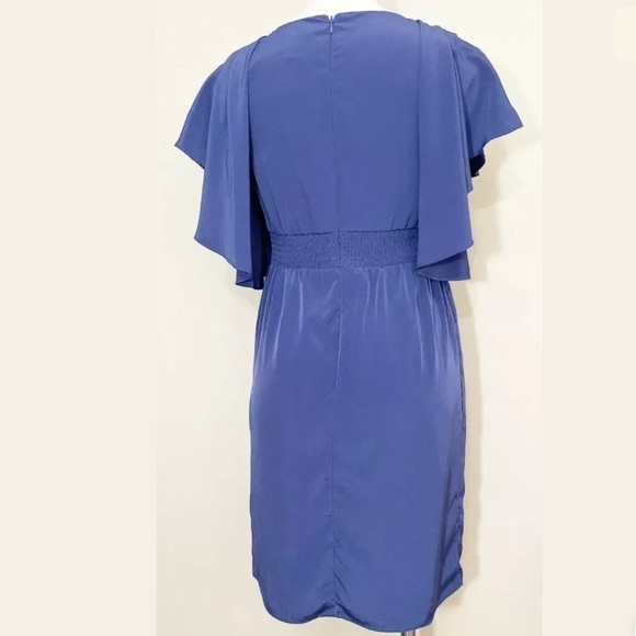 Adrianna Papell Dress 4 Purple Sheath V-neck PERFECT CONDITION - Picture 5 of 7